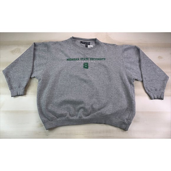 Vintage Y2K Pro Edge Embriodered Michigan State Spartans Sweatshirt Adult XL- - Picture 1 of 9
